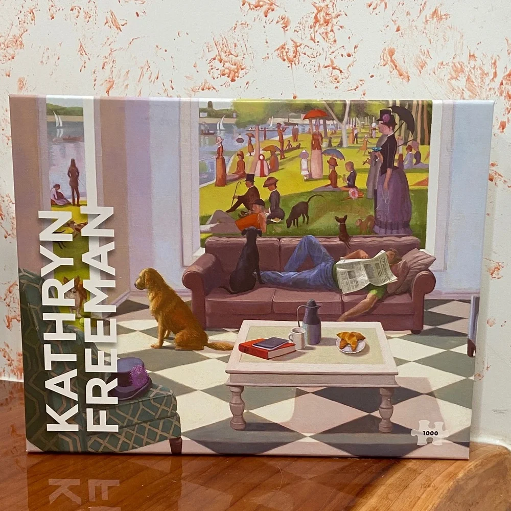 Pomegranate Kathryn Freeman The Sunday Paper - 1000 Piece Puzzle - Picture 1 of 3